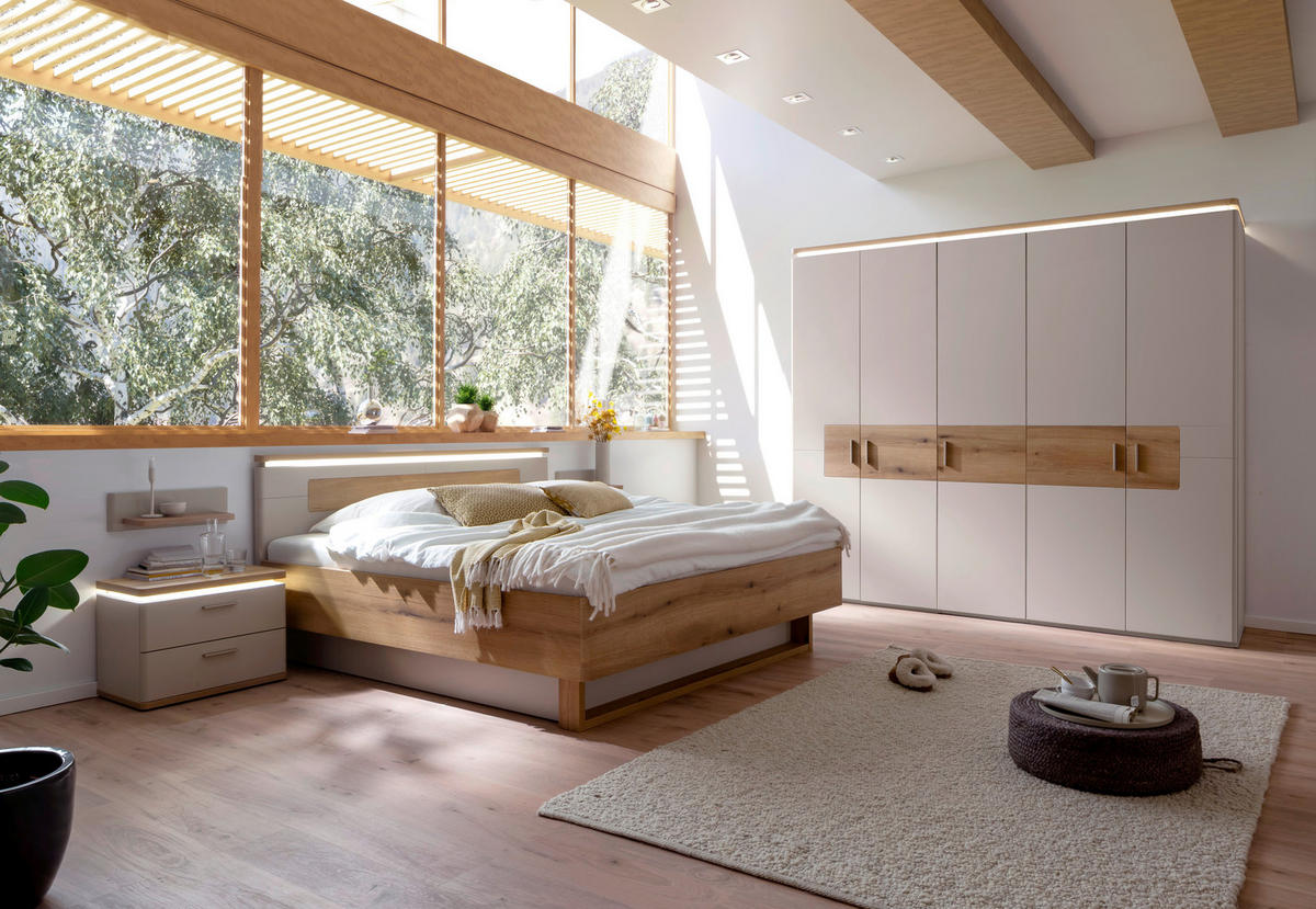 DREHTÜRENSCHRANK 298/219/59 cm,  in Eichefarben, Kaschmir, 6-türig  - Kaschmir/Eichefarben, Design, Holzwerkstoff/Metall (298/219/59cm) - Venda