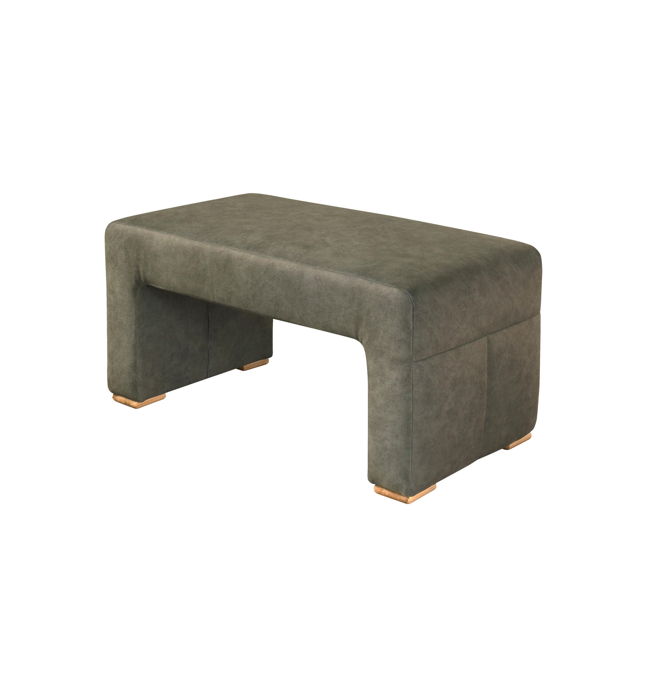 UGAONA KLUPA  maslinasto zelena   - boja hrasta/maslinasto zelena, Moderno, drvo/tekstil (104/55cm) - Livetastic