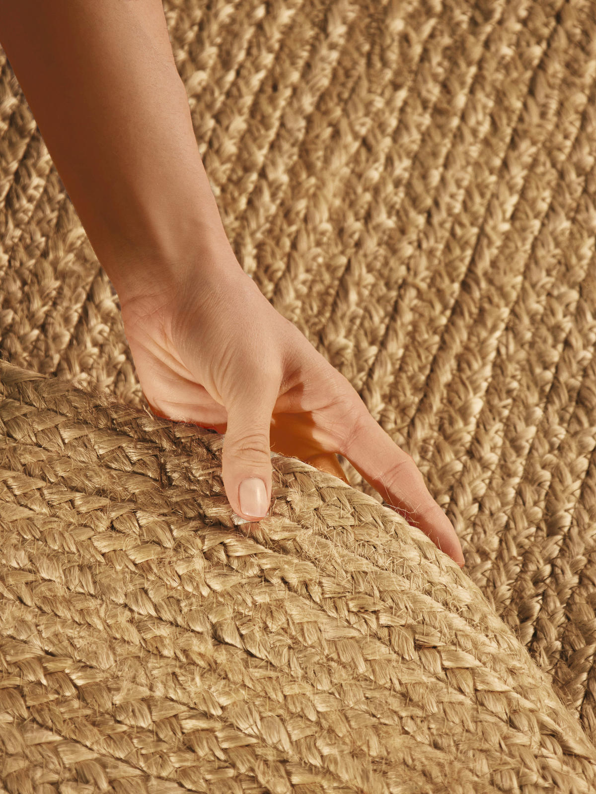 JUTETEPPICH 160/230 cm Jute Braided Honig, Hellbraun  - Hellbraun/Honig, Basics, Textil (160/230cm) - Hanse Home