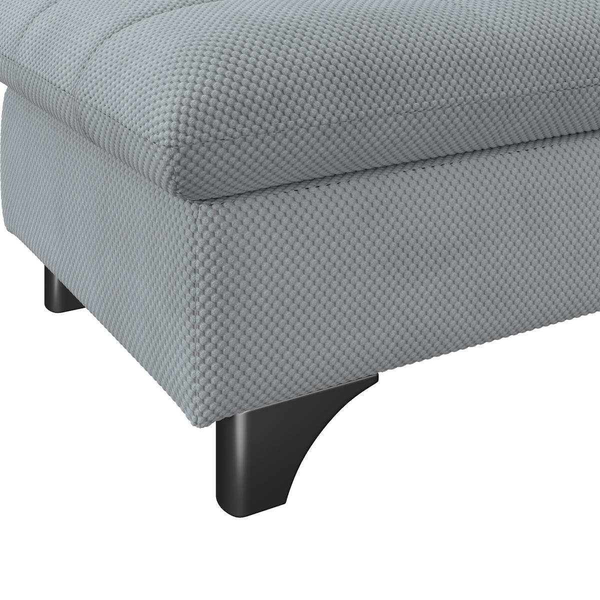 HOCKER Chenille Grau  - Chromfarben/Grau, KONVENTIONELL, Textil/Metall (108/46/108cm) - Livetastic