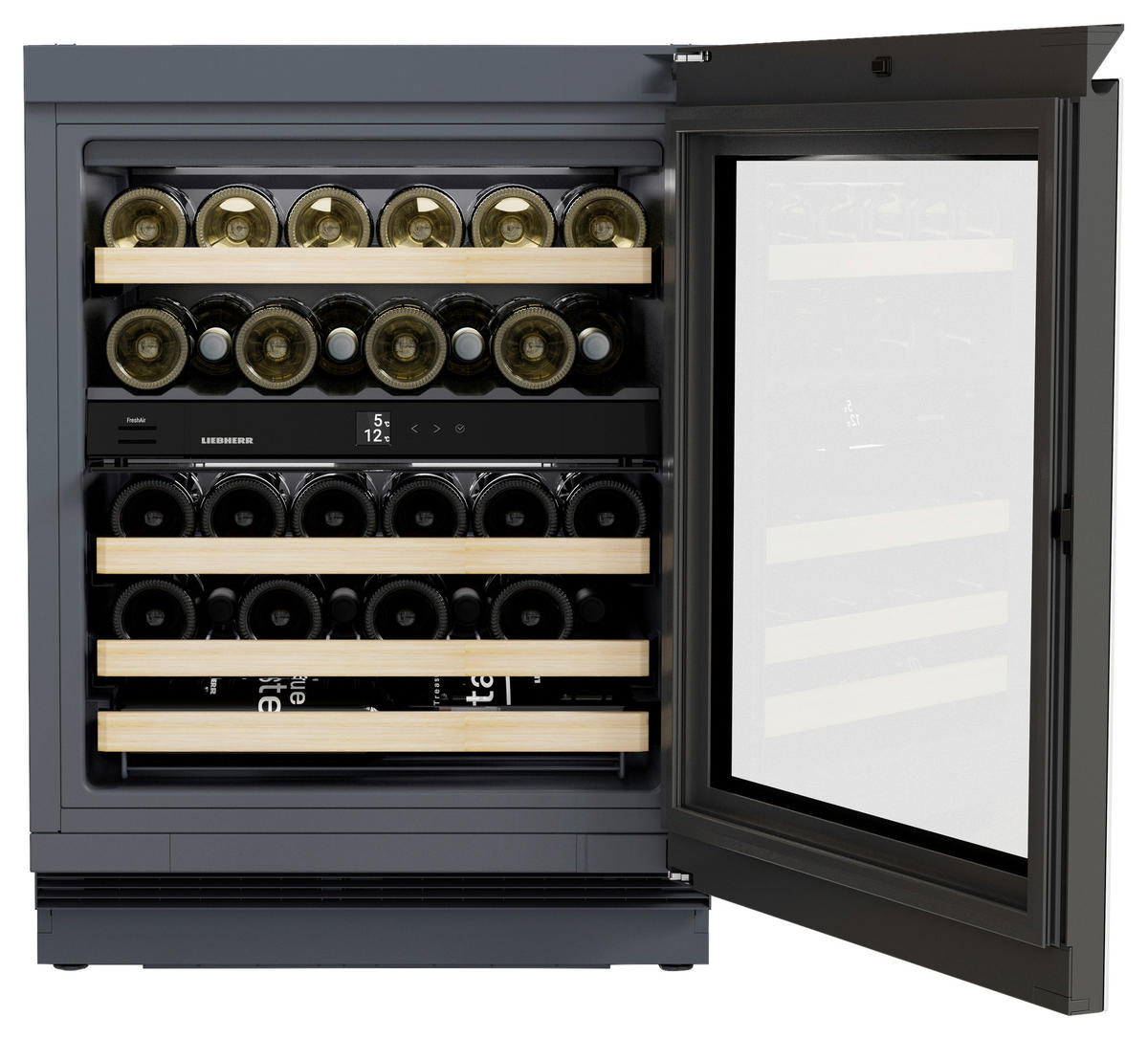 WEINKÜHLSCHRANK UWGB3632  - Schwarz, Basics, Holz/Metall (59,7/81,9/57,9cm) - Liebherr