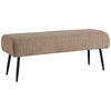 HOCKERBANK in Metall, Textil, Holzwerkstoff Hellbraun  - Hellbraun/Schwarz, Design, Holzwerkstoff/Textil (110/41/43cm) - MID.YOU