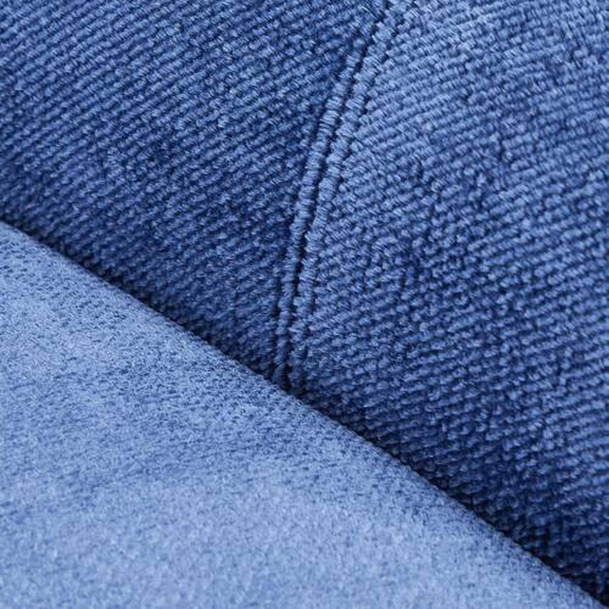 SESSEL in Plüsch Blau  - Blau/Schwarz, Design, Holz/Textil (77/93/80cm) - MID.YOU