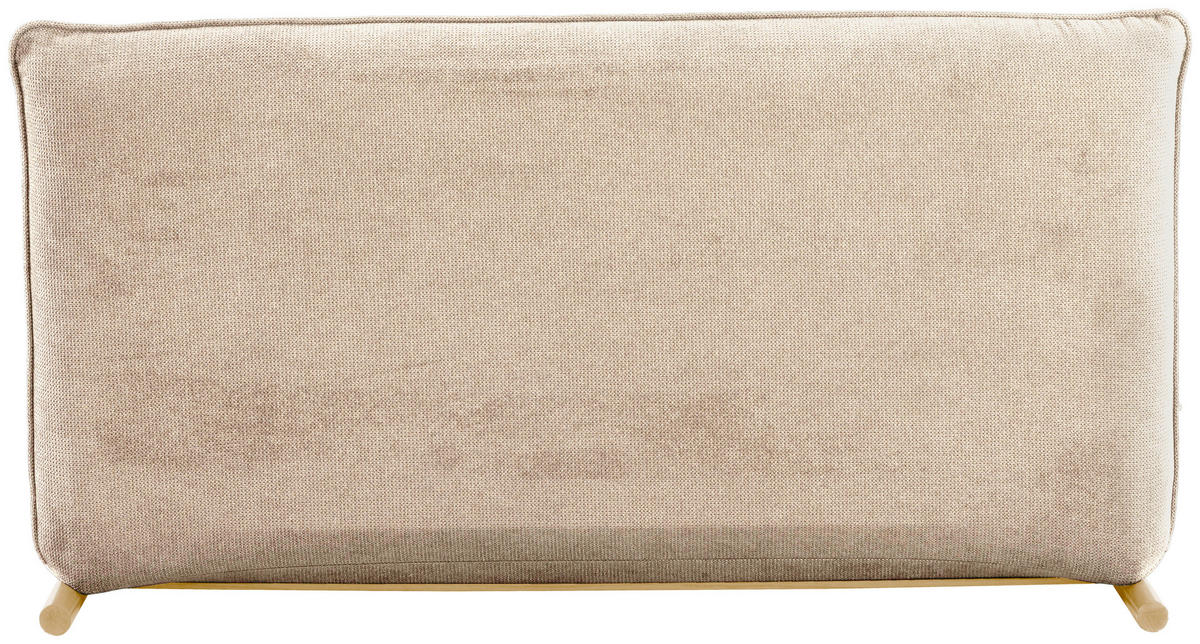 SOFA VELIN Samt Creme, Nussbaumfarben  - Nussbaumfarben/Creme, Design, Textil/Metall (140/97/80cm) - MID.YOU
