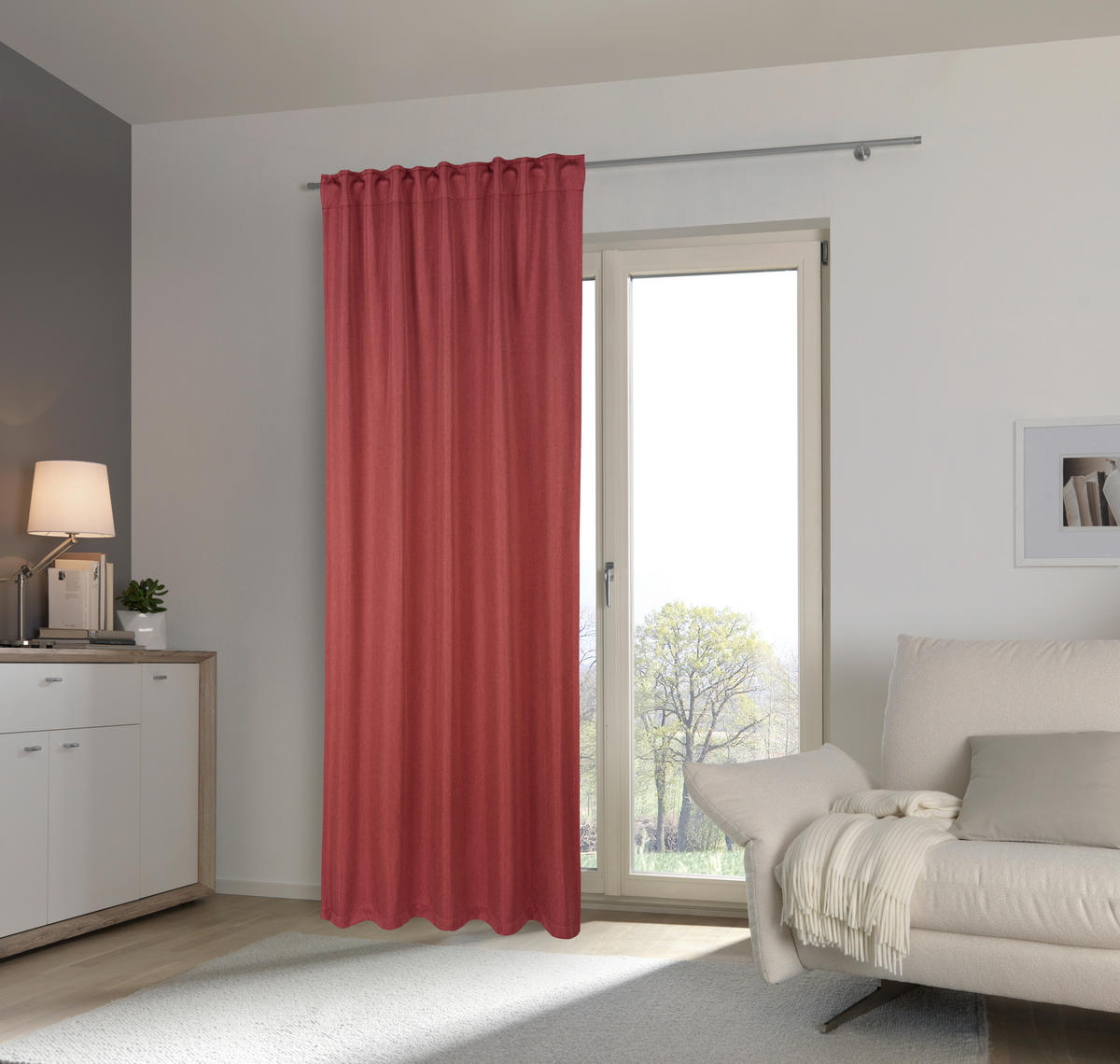 TERMOIZOLAČNÍ ZÁVĚS, zatemnění, 140/245 cm - rezavá, Basics, textil (140/245cm) - Esposa