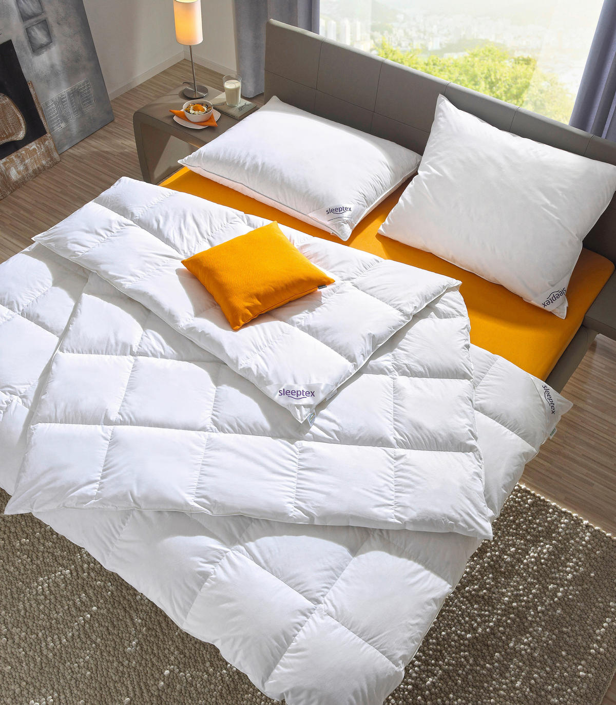 CELOROČNÁ PRIKRÝVKA, 140/200 cm, páperie - biela, Basics, textil (140/200cm) - Sleeptex