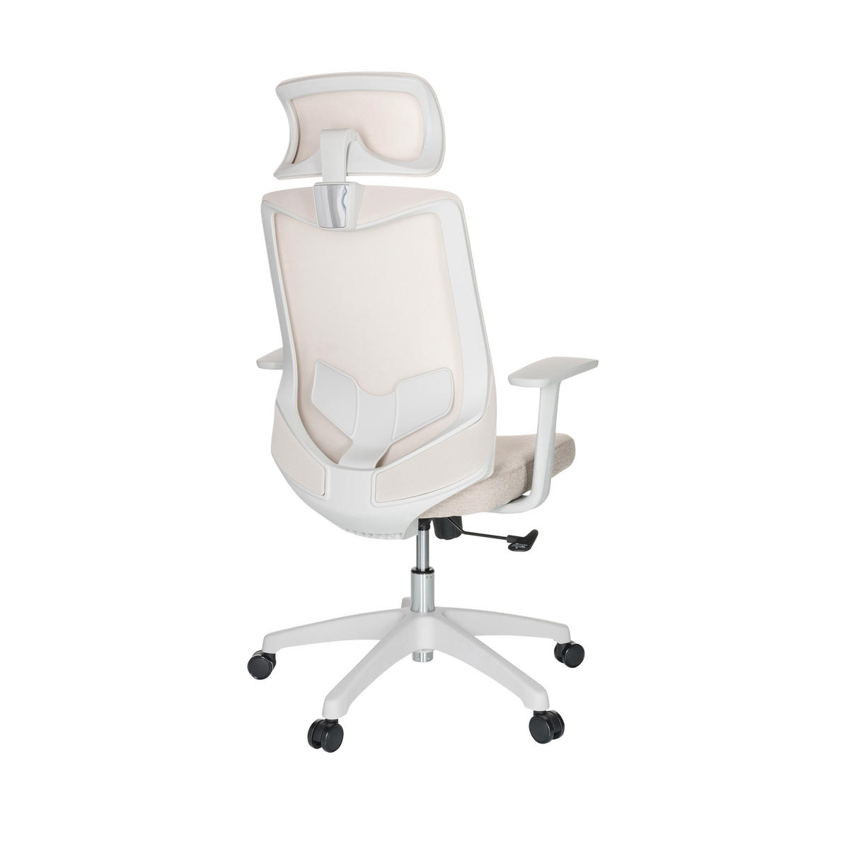 OTOČNÁ ŽIDLE, síťovina, plochá tkanina, světle šedá, béžová - světle šedá/béžová, Basics, textil/plast (69/115/68cm) - MID.YOU