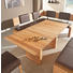ECKBANK Lederlook Eiche massiv Eichefarben, Schwarz - Eichefarben/Schwarz, KONVENTIONELL, Holz/Textil (208/171cm) - CANTUS