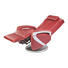 MASSAGESESSEL Kombination Echtleder/Lederlook Lederlook Rot - Chromfarben/Rot, Design, Leder/Textil (102/77/70cm) - Cantus