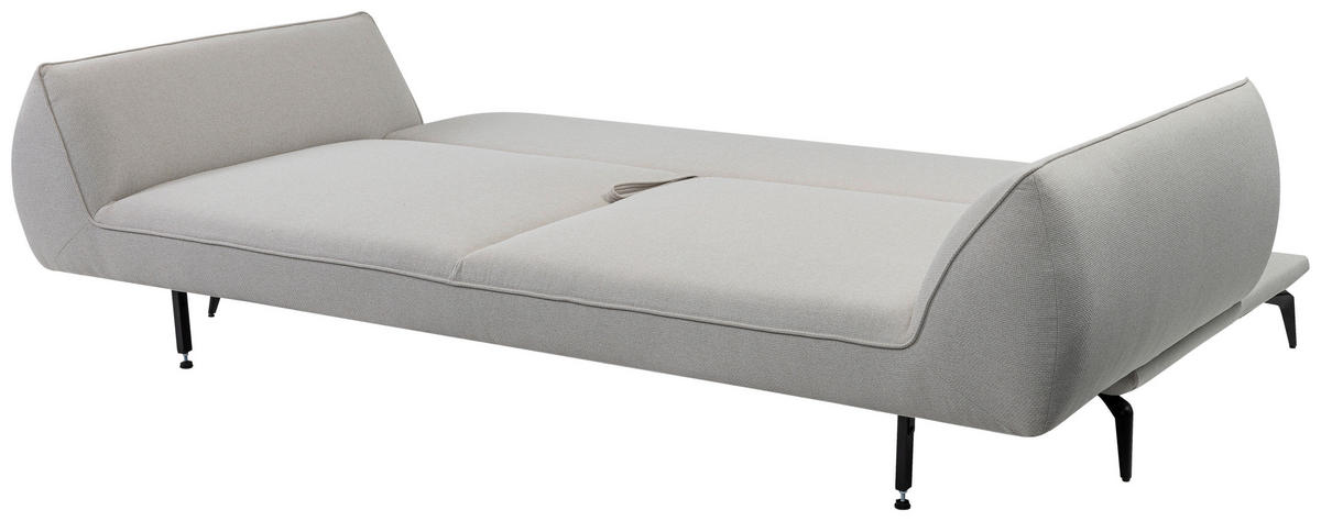 3-SITZER-SOFA in Webstoff Creme  - Creme/Schwarz, Modern, Textil/Metall (249/86/118cm) - MID.YOU