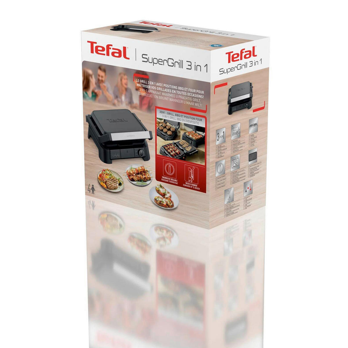 KONTAKTGRILL  - Schwarz, Basics, Kunststoff/Metall - Tefal