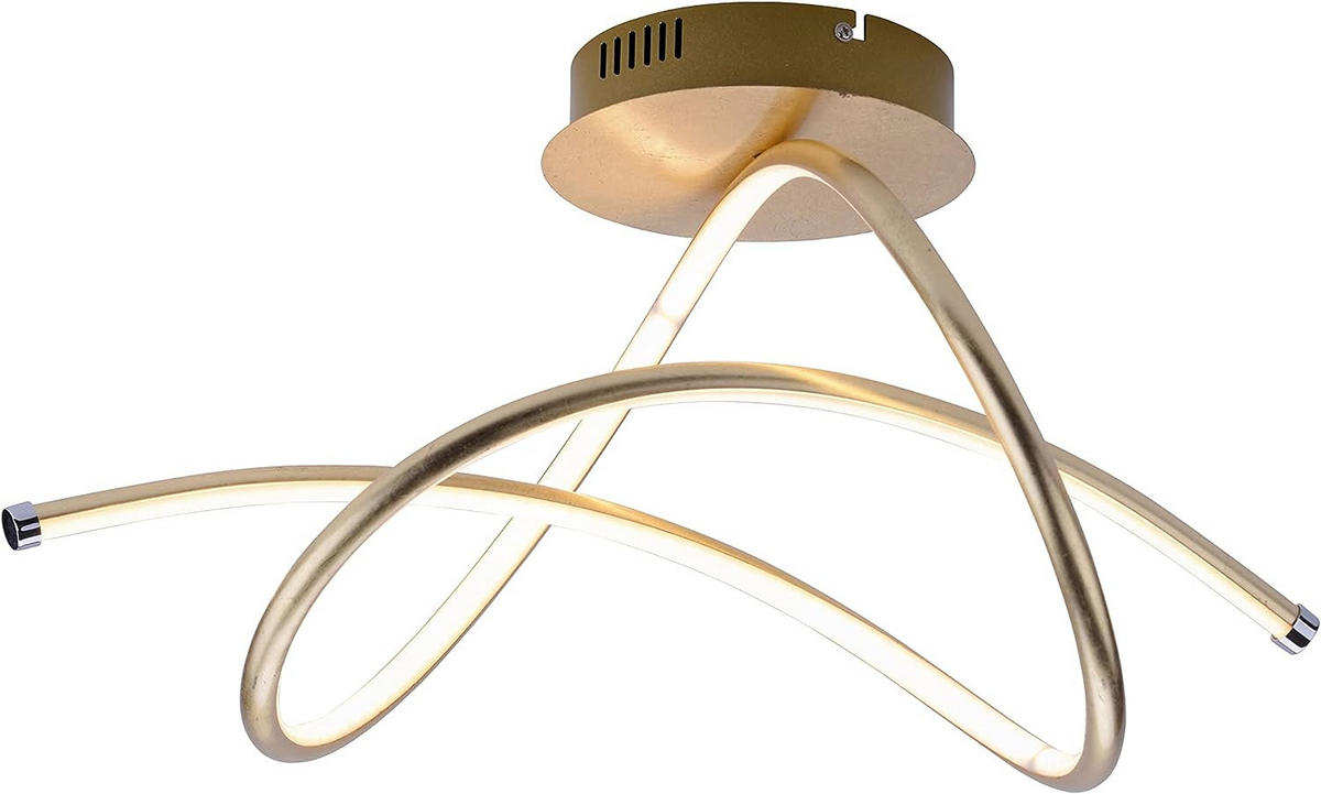 PLAFONIERĂ CU LED - auriu, Basics, metal