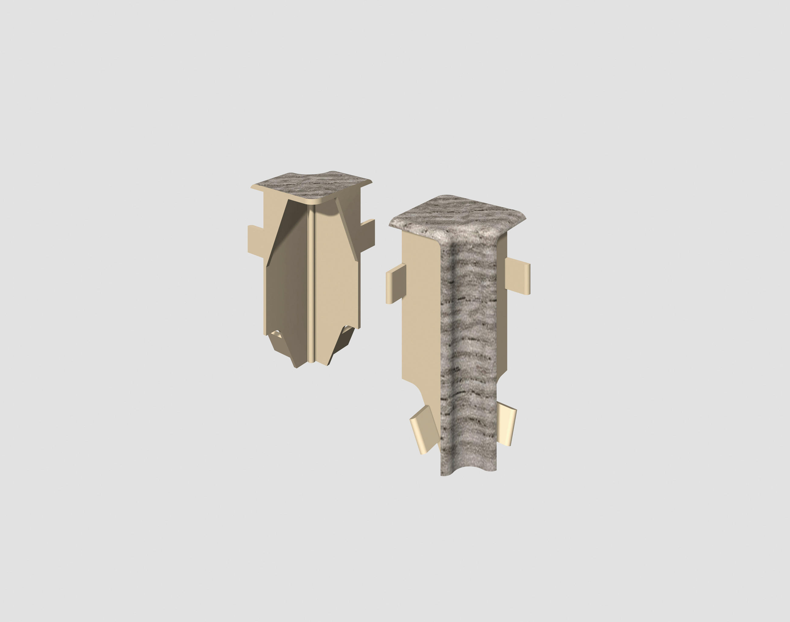 INNENECKE - Eichefarben/Grau, Basics, Kunststoff (1.6/0.7/5.9cm)