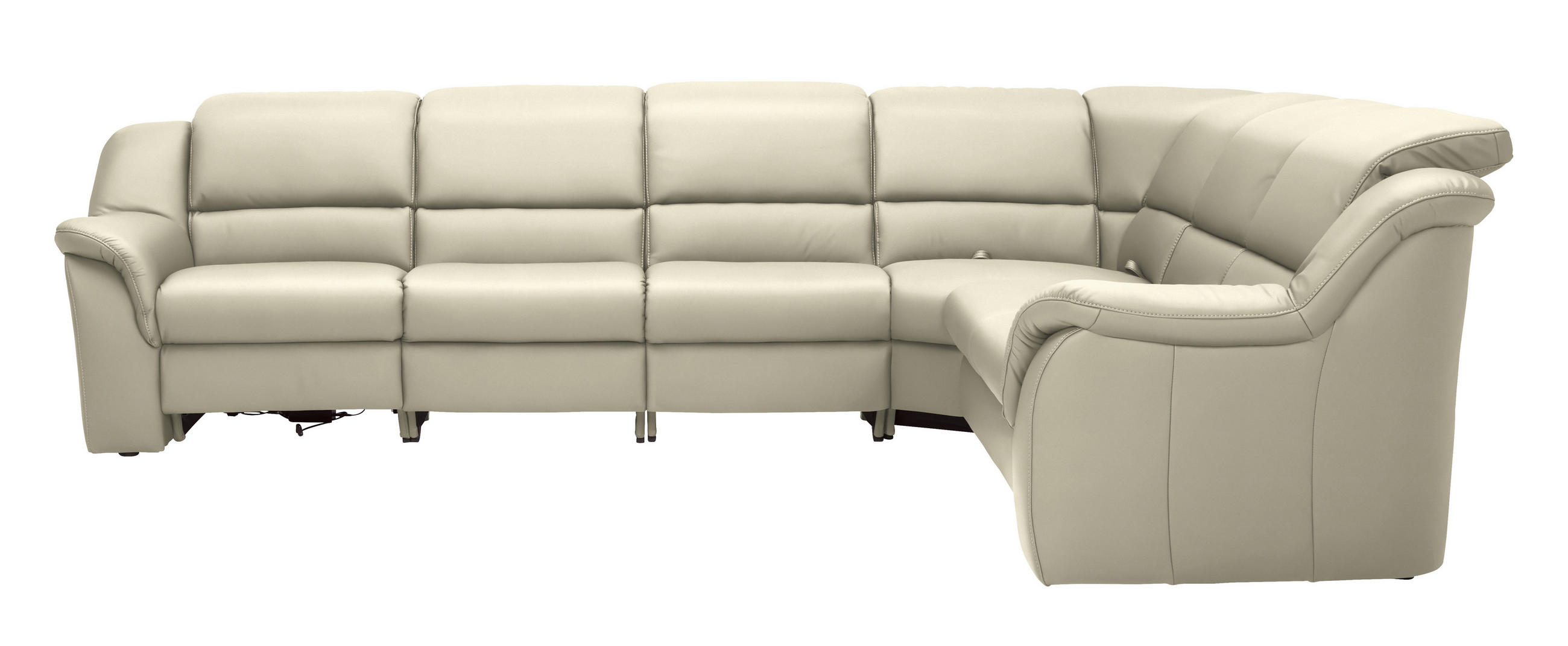 ECKSOFA  in Echtleder Creme  324/260 cm  - Chromfarben/Creme, KONVENTIONELL, Leder/Kunststoff (324/260cm) - Cantus