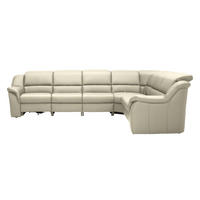 ECKSOFA  in Echtleder Creme  324/260 cm  - Chromfarben/Creme, KONVENTIONELL, Leder/Kunststoff (324/260cm) - Cantus