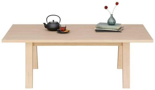 COUCHTISCH Eiche furniert 130/70/45 cm rechteckig Weiß  - Weiß, Design, Holz/Holzwerkstoff (130/70/45cm) - MID.YOU