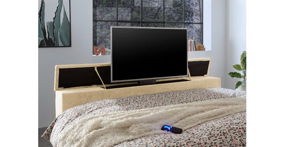 BOXSPRINGBETT 180/200 cm in Sandfarben - Sandfarben, KONVENTIONELL, Textil (180/200cm) - Carryhome