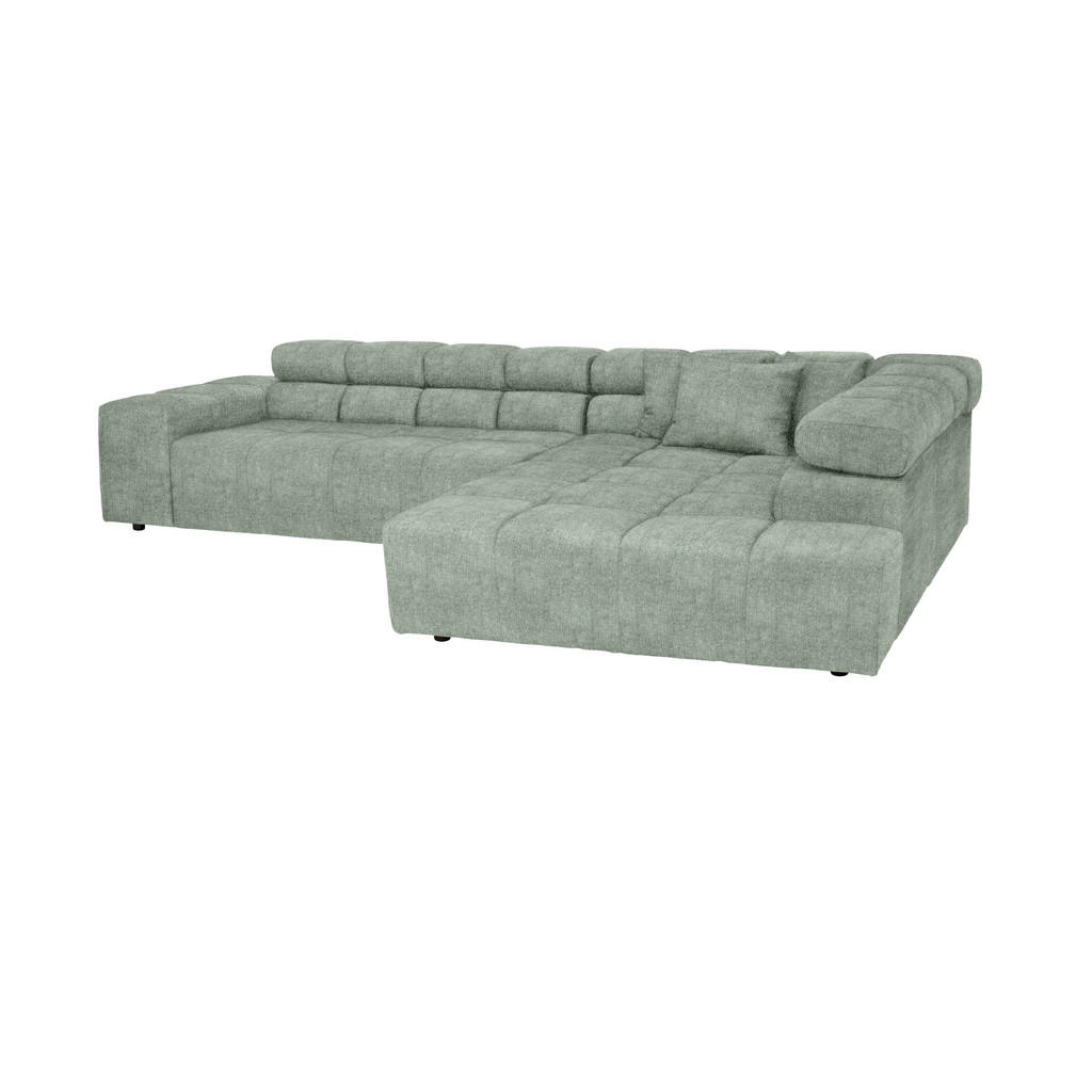 Thumbnail - Hom`in Ecksofa, Mintgrün, Textil, 4-Sitzer, Füllung: Schaumstoff, Ottomane rechts, L-Form, 317x213 cm, Blauer Engel, Gol...