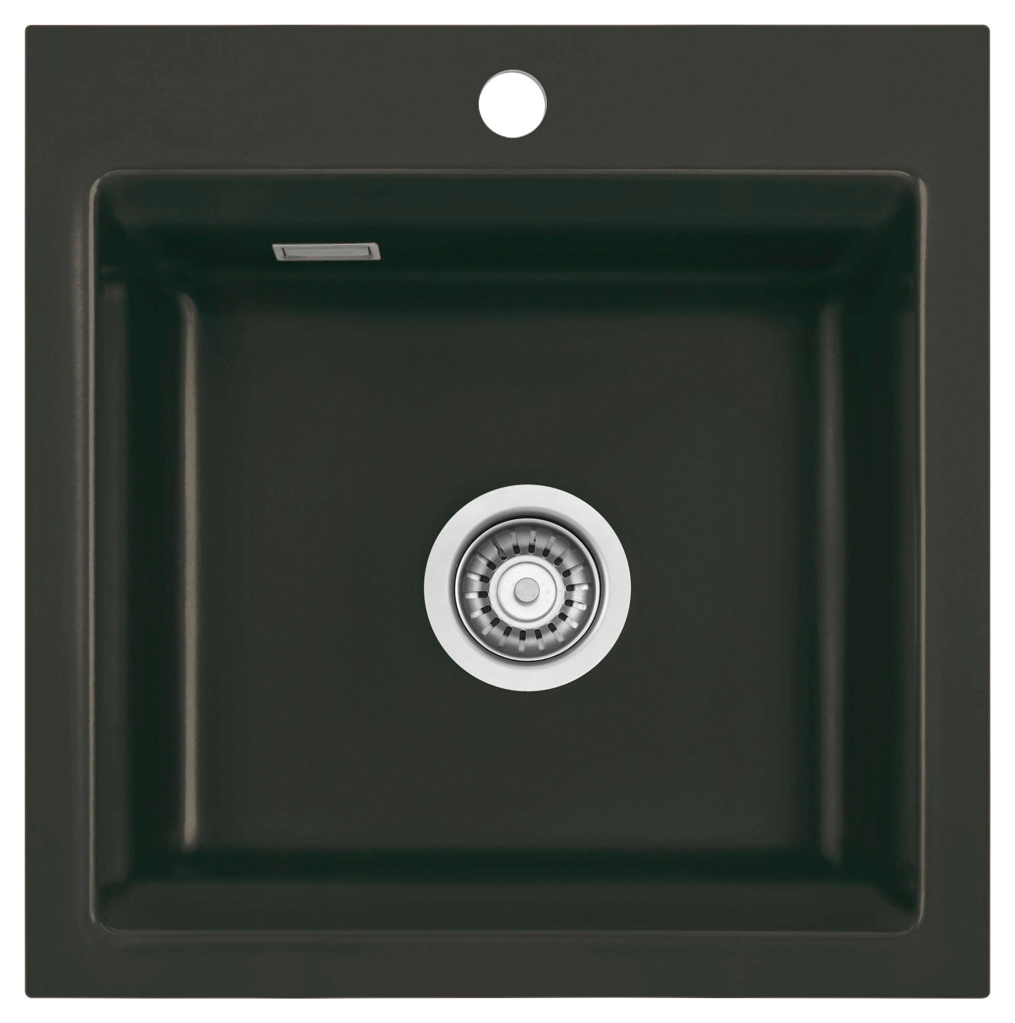 SPÜLE Kara 51 / 50030187  - Schwarz, Basics, Keramik (51/20/51cm) - Systemceram