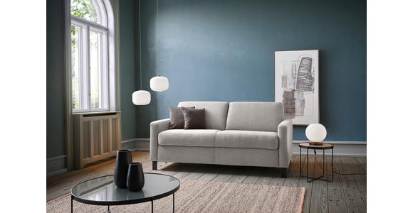 SCHLAFSOFA  in Webstoff Hellgrau  - Hellgrau/Schwarz, Design, Holz/Textil (184/92/102cm) - Venda