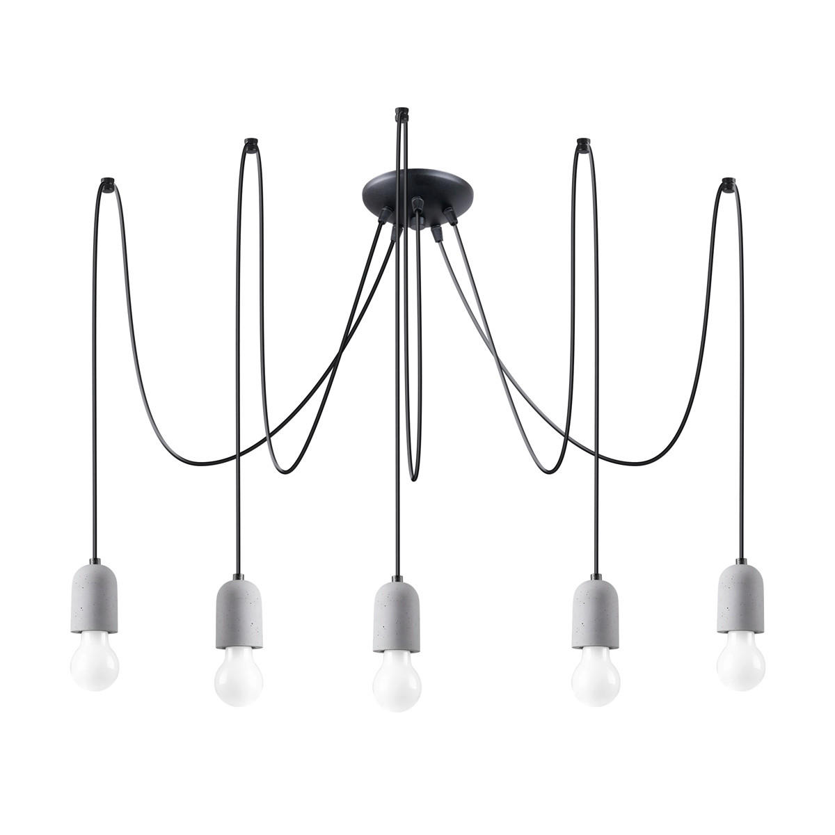 HÄNGELEUCHTE Neso 100/100/109 cm   - Anthrazit/Schwarz, Design, Kunststoff/Stein (100/100/109cm)