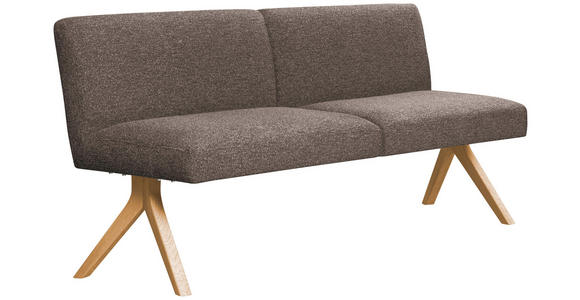 SITZBANK 160/85/69 cm  in Braun  - Eichefarben/Braun, KONVENTIONELL, Holz/Textil (160/85/69cm) - Linea Natura