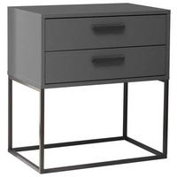 NACHTSCHRANK 60/65/38,5 cm  - Schwarz/Graphitfarben, MODERN, Holzwerkstoff/Kunststoff (60/65/38,5cm) - Livetastic