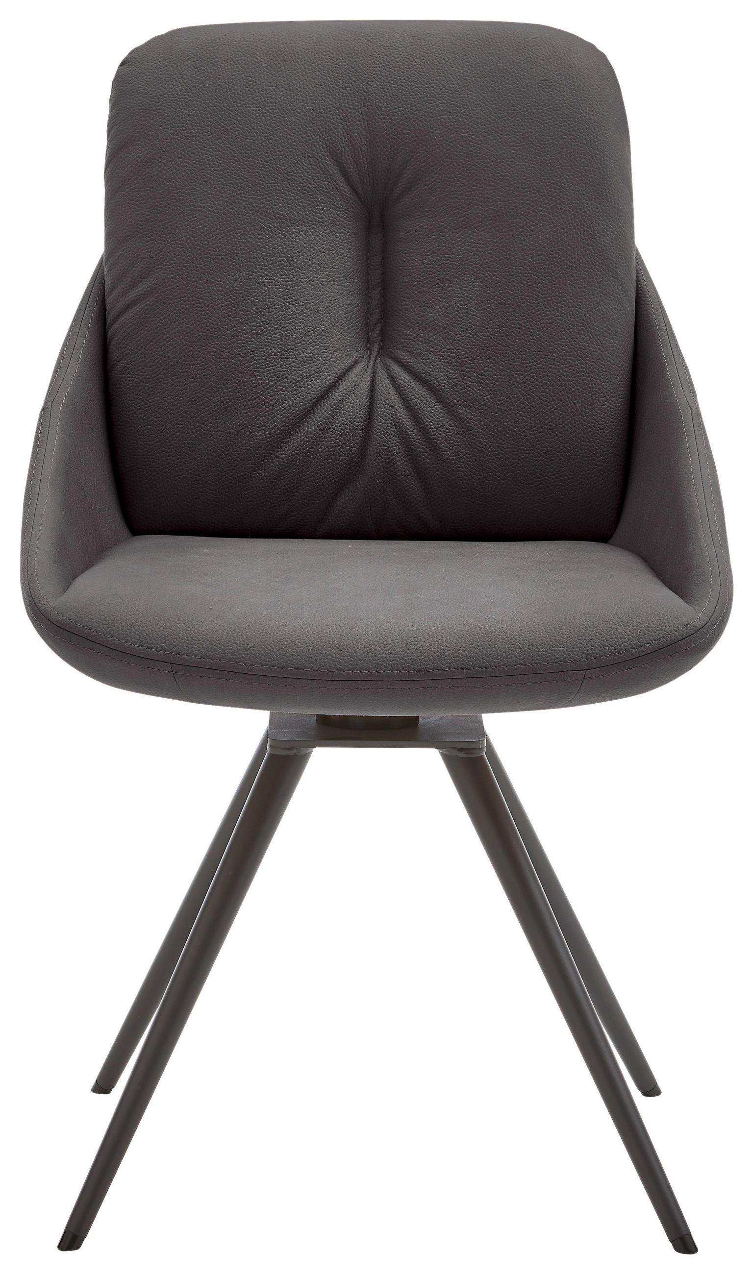 STUHL drehbar Mikrofaser Anthrazit  - Anthrazit, Design, Textil/Metall (55/91/64cm) - Venjakob