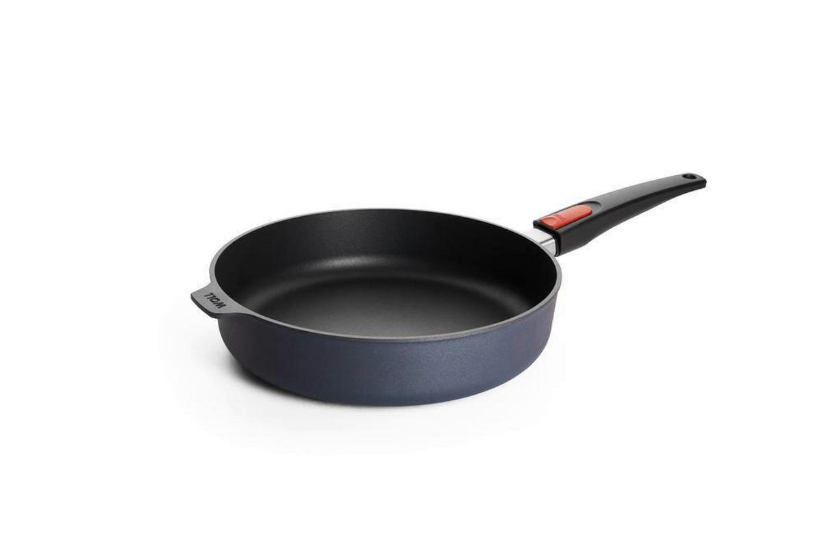PANVICA NA SMAŽENIE, nepriľnavý povrch PTFE,  28 cm  - antracitová, Basics, kov (28cm) - WOLL