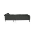 ECKSOFA in Chenille Dunkelgrau  280/205 cm  - Dunkelgrau/Schwarz, Design, Textil/Metall (280/205cm) - Xora