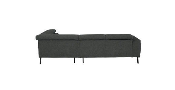 ECKSOFA in Chenille Dunkelgrau  280/205 cm  - Dunkelgrau/Schwarz, Design, Textil/Metall (280/205cm) - Xora