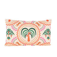 OUTDOOR-KISSEN Palmen  - Multicolor/Creme, Basics, Kunststoff (50/30cm)