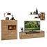 WOHNWAND in Eichefarben - Eichefarben, Natur, Glas/Holz (319/178/54cm) - Valnatura WOHNWAND in Eichefarben - Eichefarben, Natur, Glas/Holz (319/178/54cm) - Valnatura