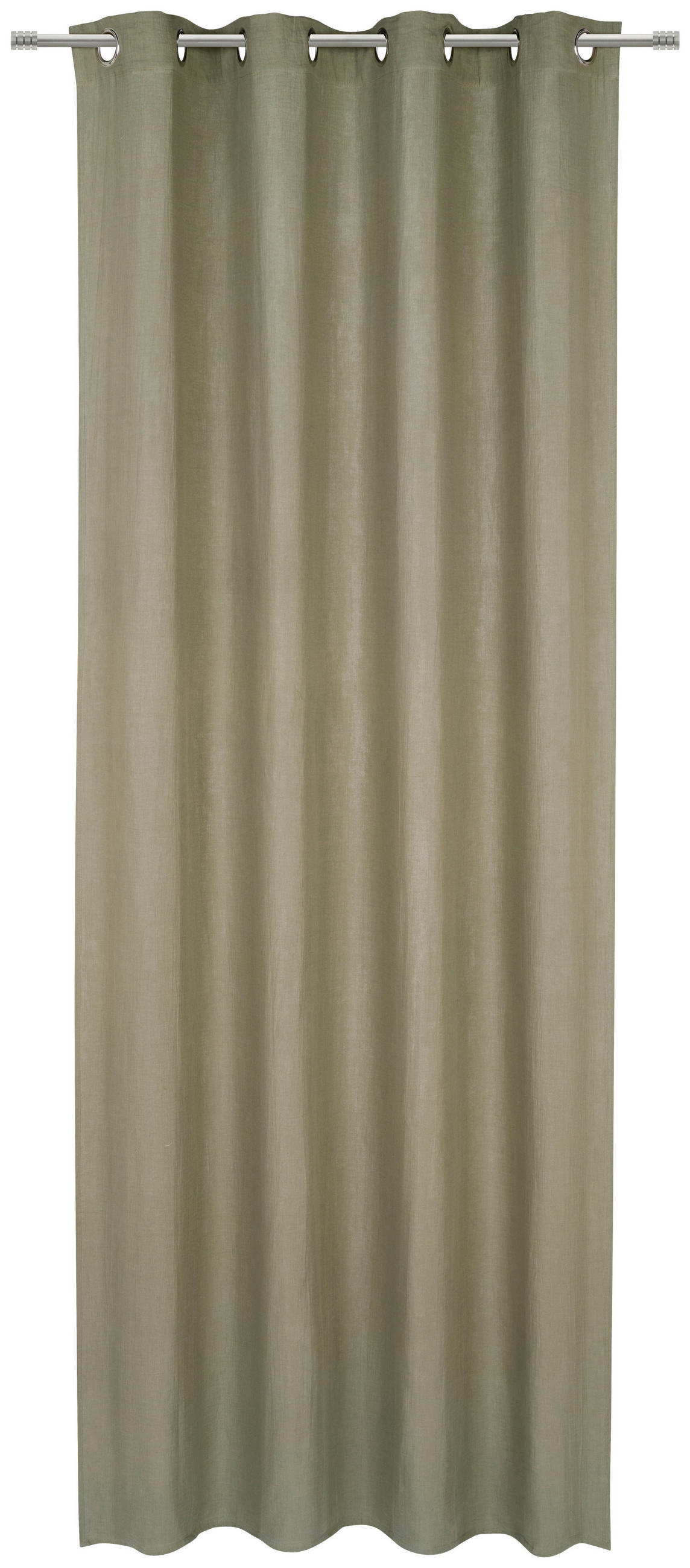 ZAVESA SA KARIKAMA maslinasto zelena - maslinasto zelena, tekstil (140/255cm) - Esposa