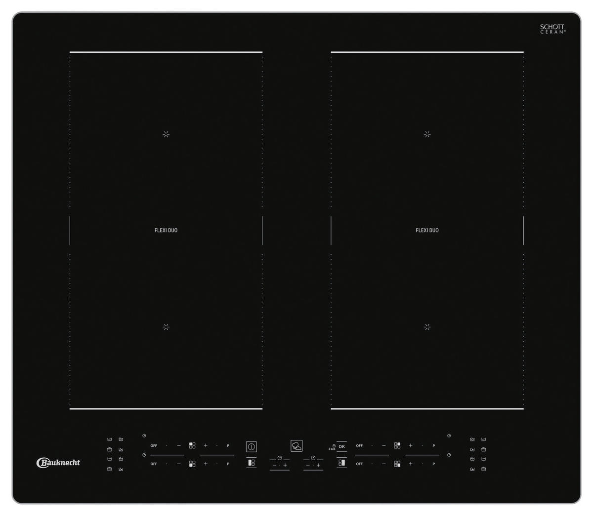 BACKOFENSET BAKO5 PF26 BLACK  - Edelstahlfarben/Schwarz, Basics, Glas/Metall (60/52cm) - Bauknecht