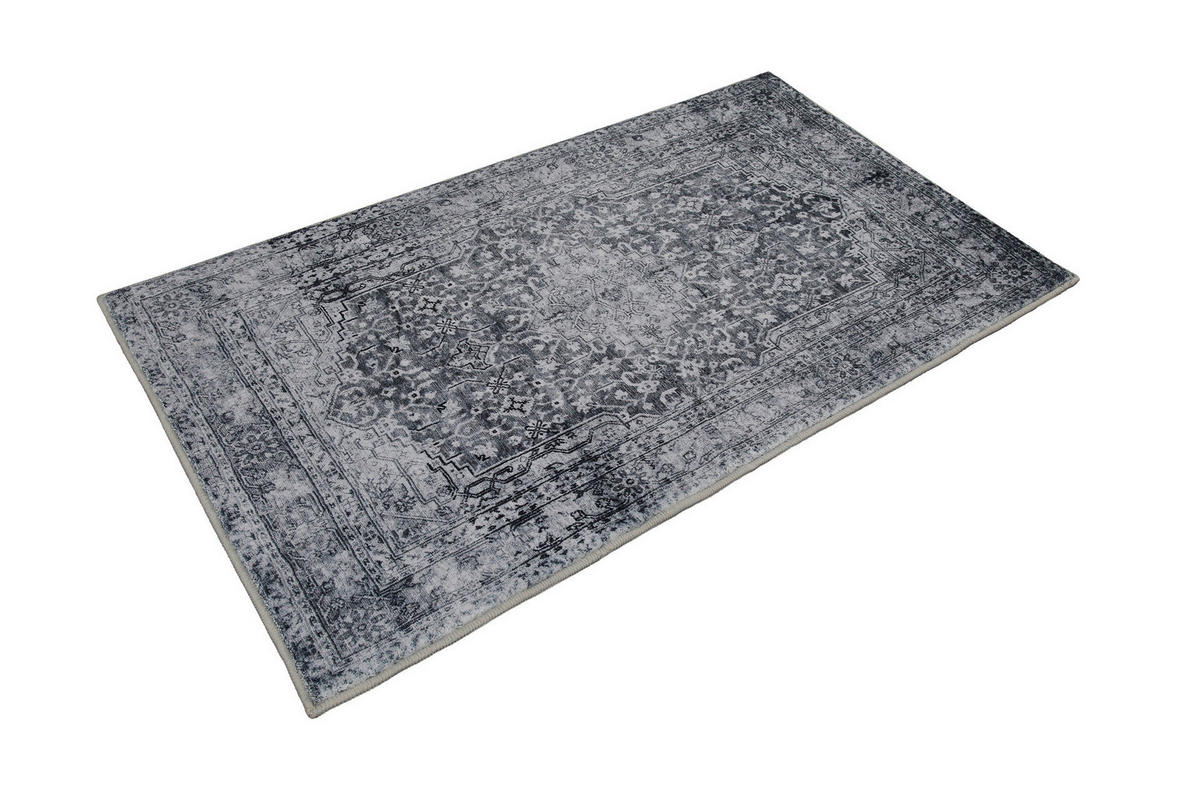 BADTEPPICH Grau 80/150 cm  - Grau, Basics, Kunststoff/Textil (80/150cm) - WECON HOME