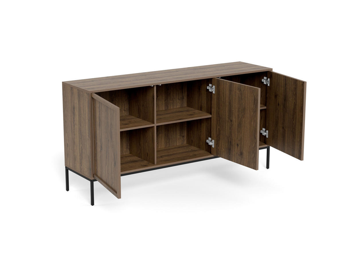 SKÄNK 158/80/40 cm  - brun/svart, Design, metall/trämaterial (158/80/40cm) - MID.YOU