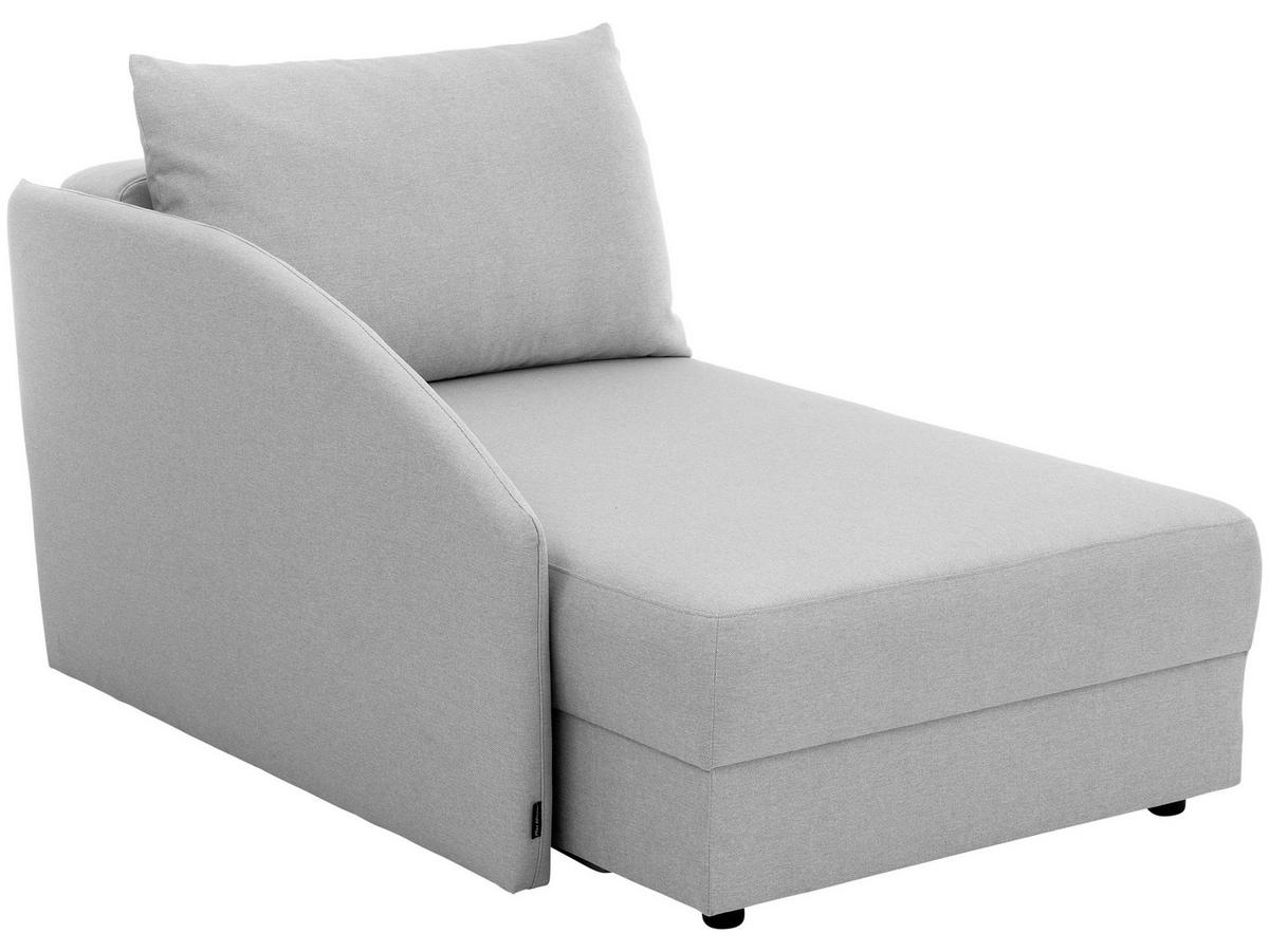 RÉCAMIERE in Flachgewebe Hellgrau  - Hellgrau, Design, Kunststoff/Textil (154/86/93cm) - Max Winzer
