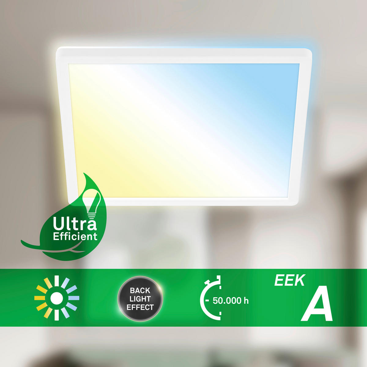 LED-PANEEL Tava A 29/29/3 cm   - Weiß, Basics, Kunststoff (29/29/3cm)