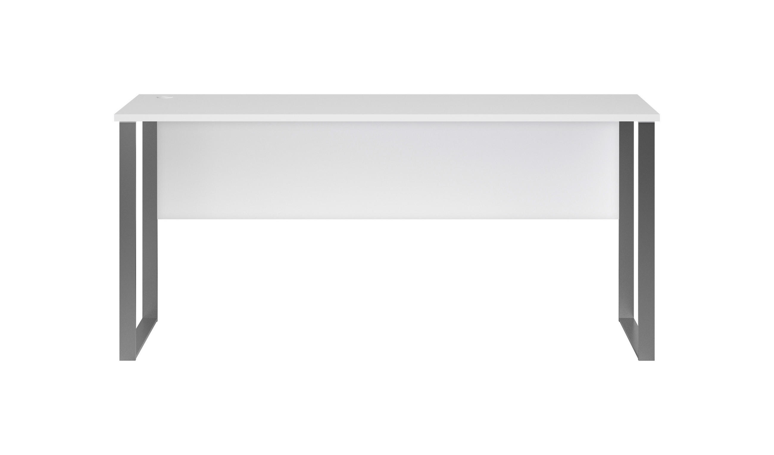 PISAĆI STOL  srebrne boje, svijetlo siva  metal, drvni materijal  - srebrne boje/svijetlo siva, Design, drvni materijal/metal (170/73/77cm) - Xora