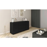SIDEBOARD Berlin  in 150/68/38,5 cm  - Schwarz/Grau, Design, Holzwerkstoff/Kunststoff (150/68/38,5cm) - MID.YOU