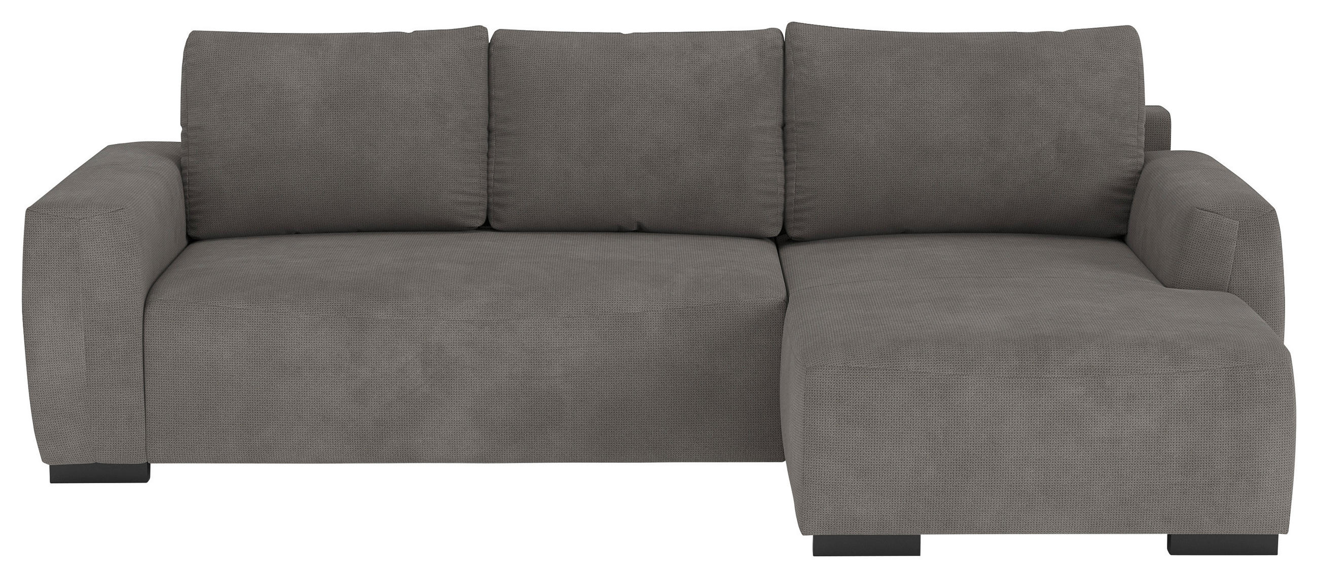 ECKSOFA  in Mikrofaser Grau  - Schwarz/Grau, Trend, Kunststoff/Textil (252/170cm) - MID.YOU