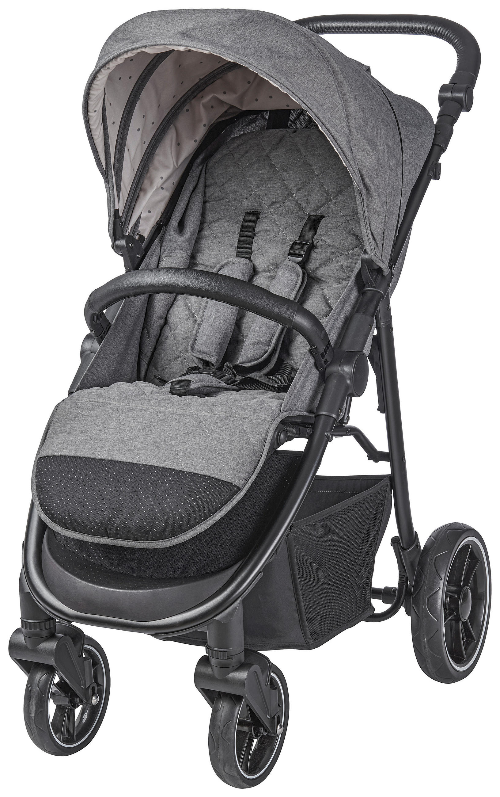 BUGGY Spirit XL  - Schwarz/Grau, Basics, Textil/Metall (74/33/105cm) - Jimmylee