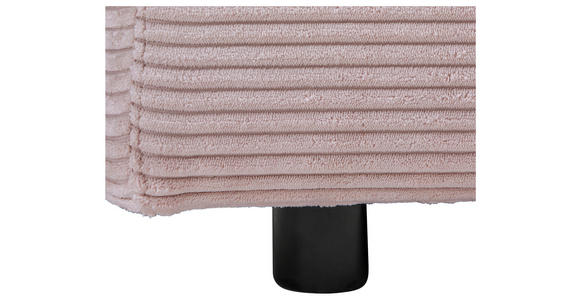 ECKSOFA  in Cord Rosa  265/224 cm  - Schwarz/Rosa, Design, Kunststoff/Textil (265/224cm) - Hom`in