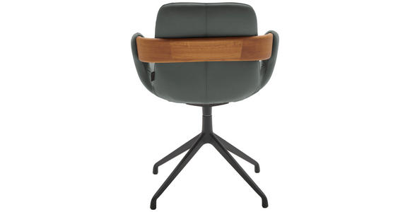 ARMLEHNSTUHL  Lederauswahl, Stoffauswahl, Typenauswahl, Sitzfläche 360° drehbar  Echtleder  - Eichefarben/Cognac, Natur, Leder/Holz (60/86/60cm) - Valnatura