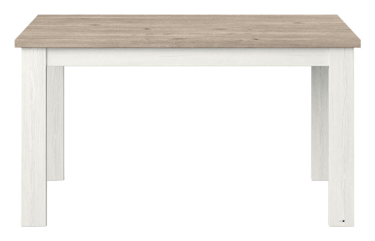 ESSTISCH Weiß, Eichefarben rechteckig  in verschiedenen Größen erhältlich  - Eichefarben/Weiß, Design, Holzwerkstoff (140/90/76cm) - SetOne by Musterring