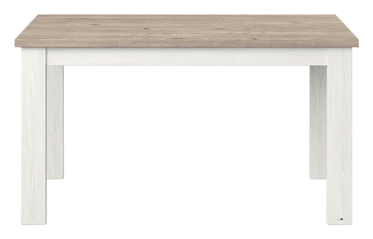 ESSTISCH Weiß, Eichefarben rechteckig  in verschiedenen Größen erhältlich  - Eichefarben/Weiß, Design, Holzwerkstoff (140/90/76cm) - SetOne by Musterring