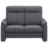 2-SITZER-SOFA  in Flachgewebe Anthrazit  - Anthrazit/Alufarben, KONVENTIONELL, Textil/Metall (156/107/95cm) - Beldomo Comfort