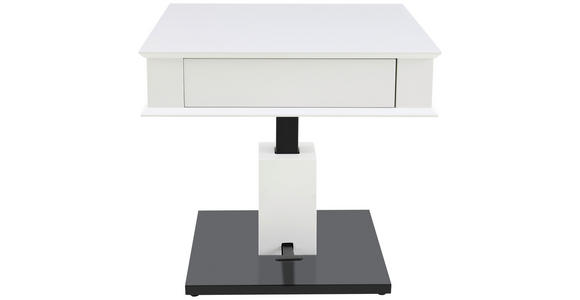 COUCHTISCH 70/70/46,5-66 cm quadratisch Schwarz, Weiß  - Schwarz/Weiß, Design, Holzwerkstoff/Metall (70/70/46,5-66cm) - Carryhome