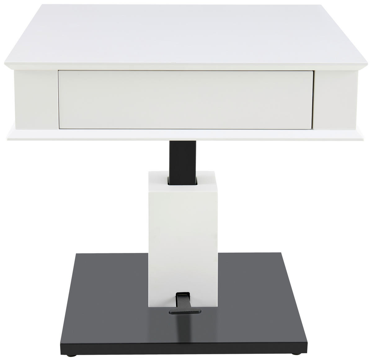 COUCHTISCH 70/70/46,5-66 cm quadratisch Schwarz, Weiß  - Schwarz/Weiß, Design, Holzwerkstoff/Metall (70/70/46,5-66cm) - Carryhome
